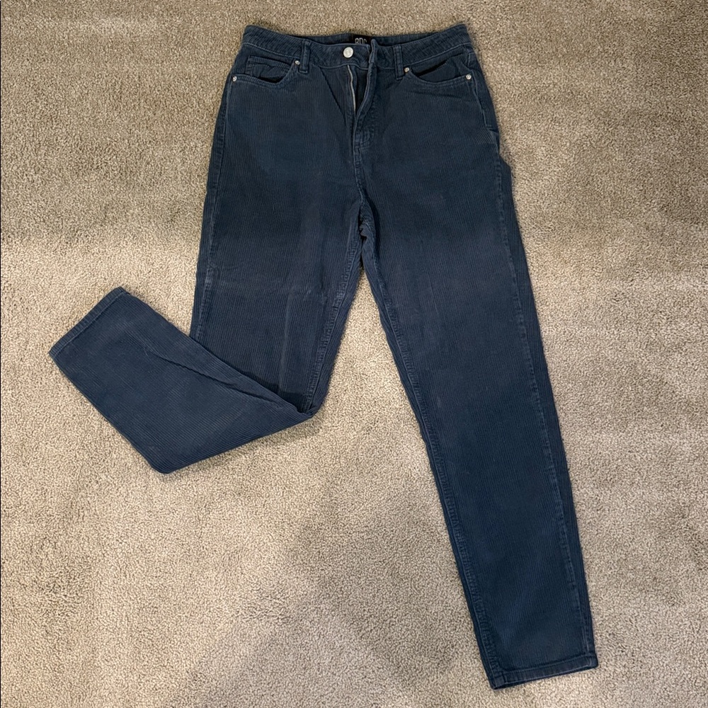 BDG Navy Corduroy Mom High-Rise Pants